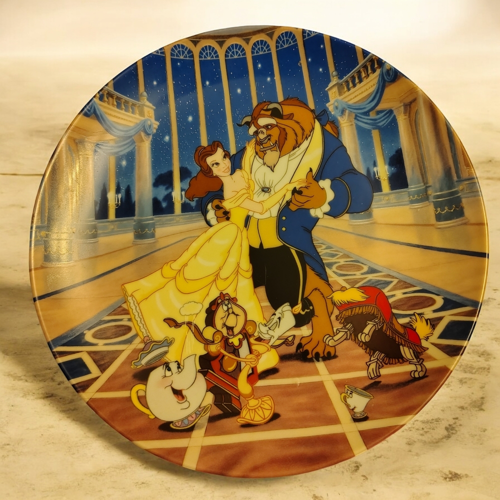 Disney “Love’s First Dance” Collector Plate – Beauty and the Beast w/ COA